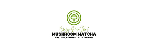 mushroom matcha blogbanner met de nieuwe trend mushroom matcha, wat het is, de voordelen, de smaak en meer