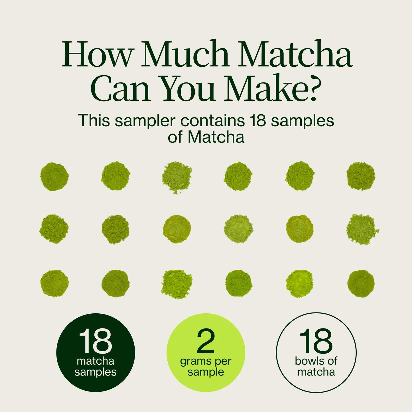 Matcha-proefverpakking 18 stuks