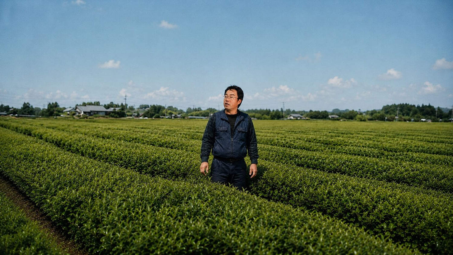 mr kawaji farmer in the tea fields taken in photo by the nio teas team