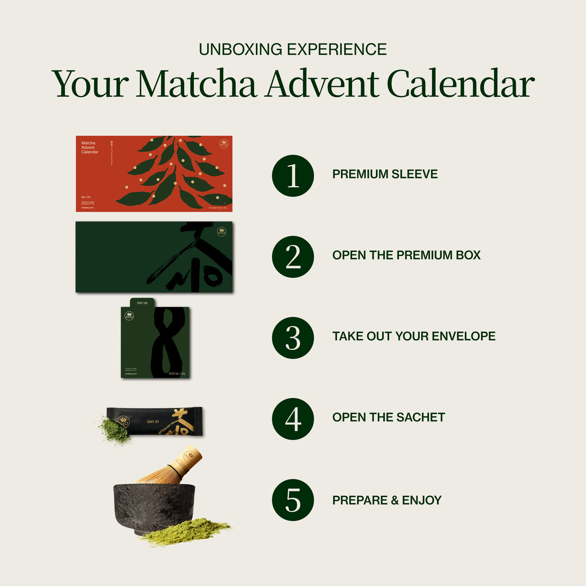 Matcha adventskalender 2026