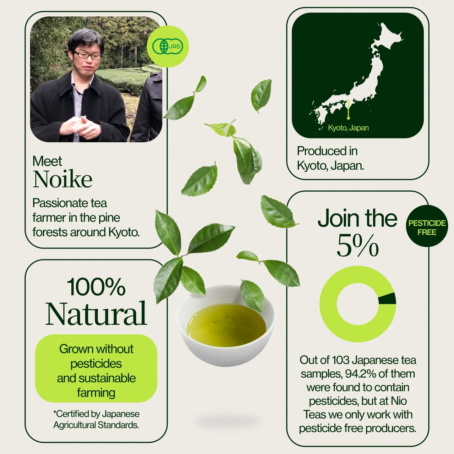 Geroosterd Hojicha Groene Thee Noike